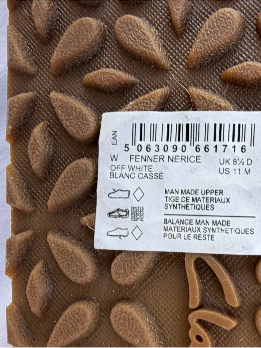 Clarks Fenner Nerice flip-flop sandals off white NWT Sz 11 Arch Comfort - Picture 6 of 6